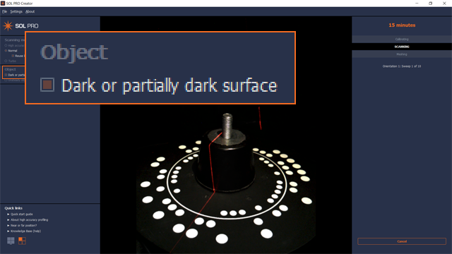 Dark-surface-option