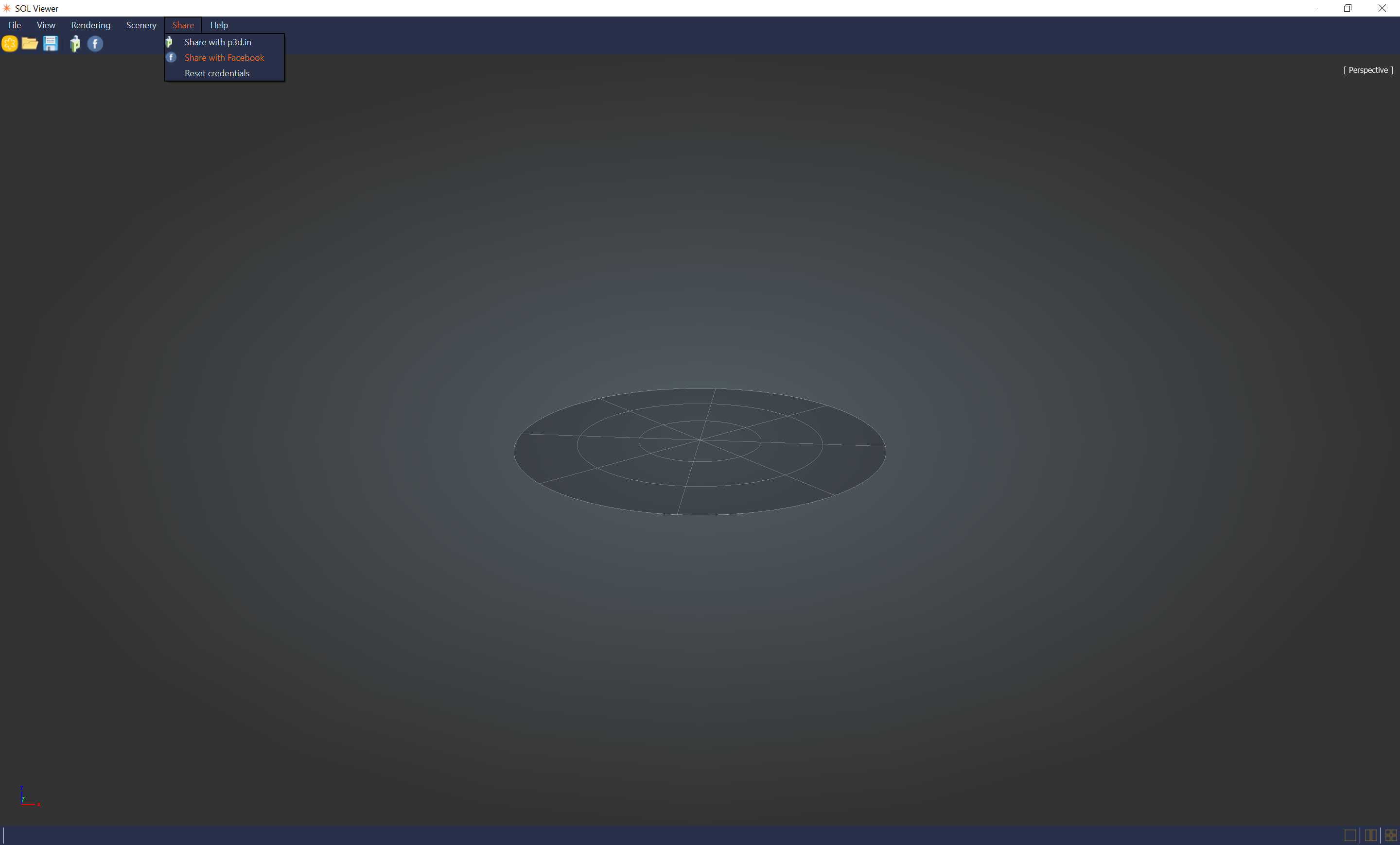 Sol Viewer - Share Menu - Share with Facebook